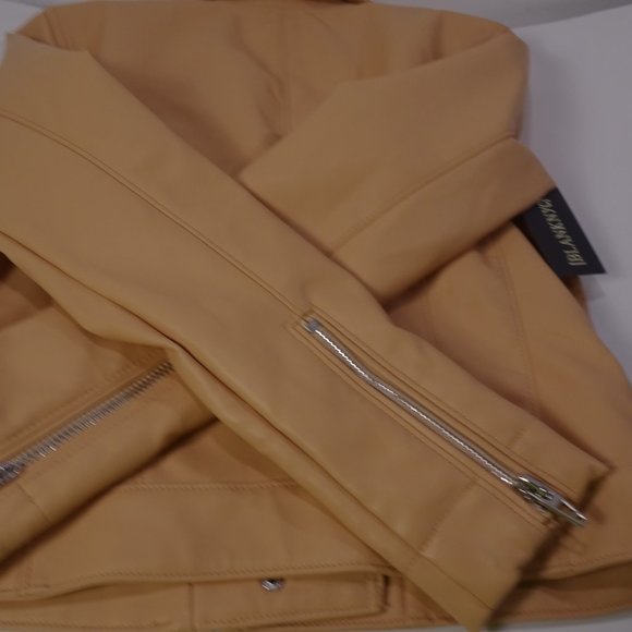 Blank NYC Moto Semi-Fit Jacket In Head To Toe Zipper Jacket Cream NWT 198 S - Picture 10 of 11
